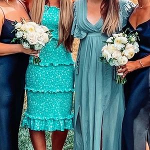 Green smocked dress